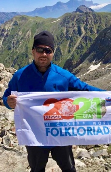 The flag of the VI CIOFF®? World Folkloriada was hoisted on the peak of Mustai Karim